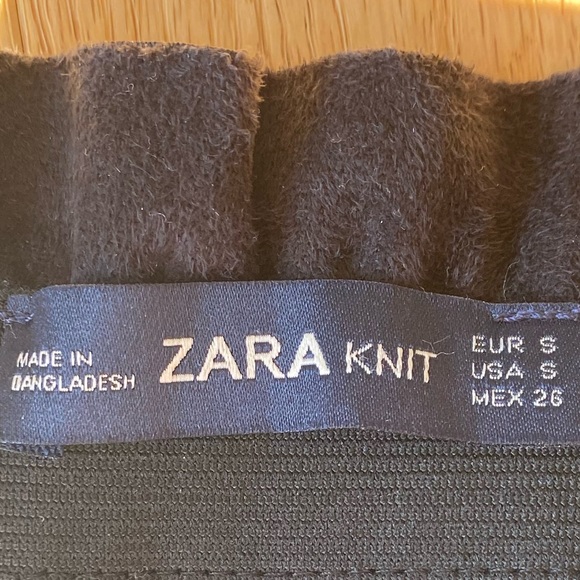 ZARA | Knit Black Leather Skirt - Picture 6 of 6